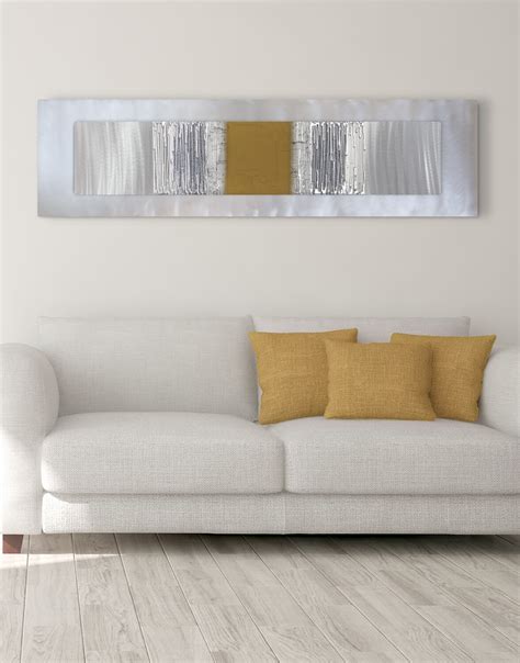 Echo Ochre - Silver Wall Art, Contemporary Art UK