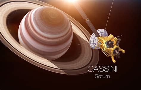 Wallpaper Saturn, satellite, Cassini images for desktop, section космос - download