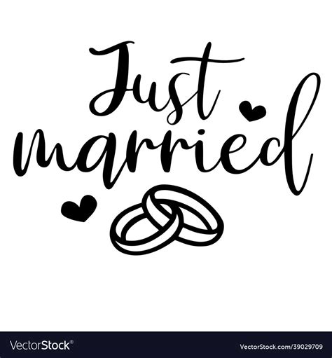 Just married inspirational quotes Royalty Free Vector Image