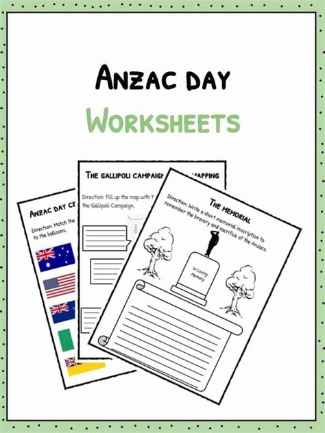 Anzac Day Facts, Information & Worksheets For Kids | Remembrance Day