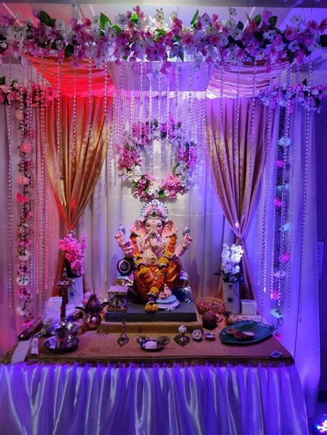 Ganesh chaturthi Decoration| ganpati decoration ideas in 2023 | Ganesh chaturthi decoration ...