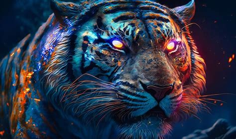 Premium Photo | A fierce tiger with piercing eyes