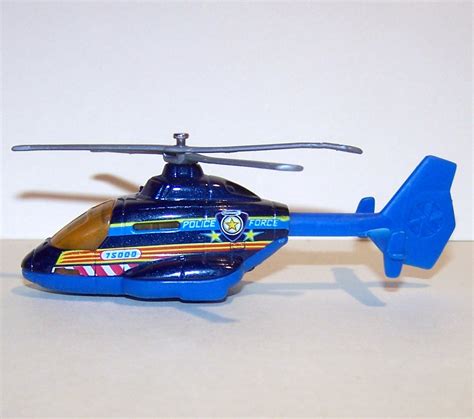 Matchbox 2002 Sea Rescue Helicopter Blue Police Force Model Toy