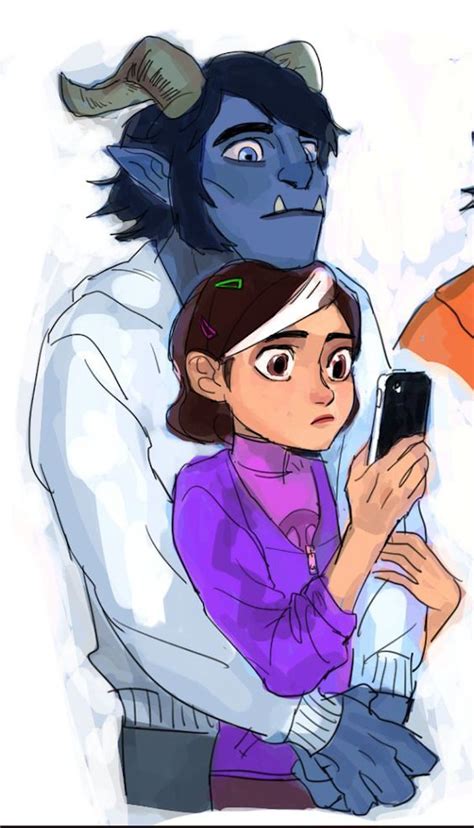 Jim as a half troll and his girlfriend, Claire from Trollhunters | Trollhunters characters ...