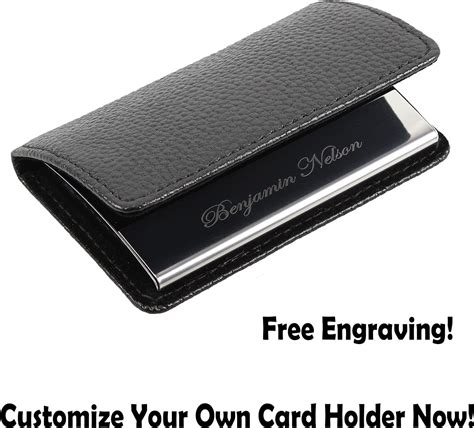 Amazon.com: SOLEADER Slim Business Card Holder for Men, Black Business ...