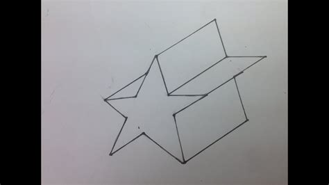 How to draw a 3D star - YouTube