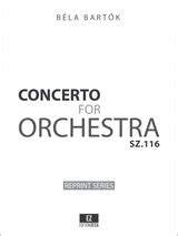 Bartok: Concerto for Orchestra full score, orchestral parts, sheet music