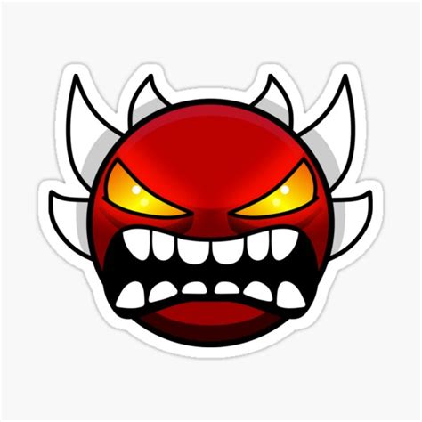 "Geometry dash Extreme demon" Sticker for Sale by CoryBaxter | Redbubble