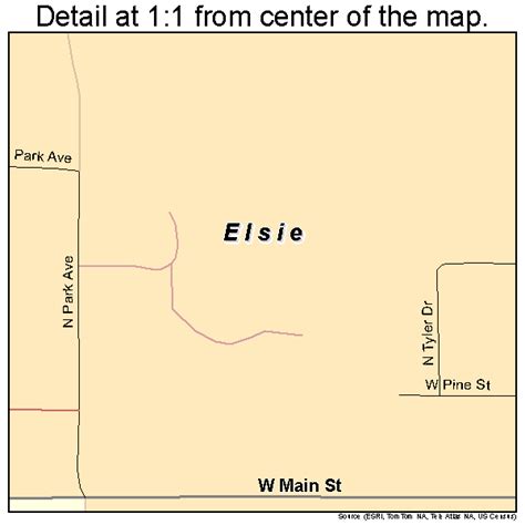 Elsie Michigan Street Map 2625780
