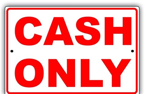 Cash Only Retail Business Aluminum Sign, UV Protected, 8" X 12 ...