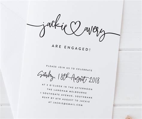 Unique Engagement Party Invitations Printable