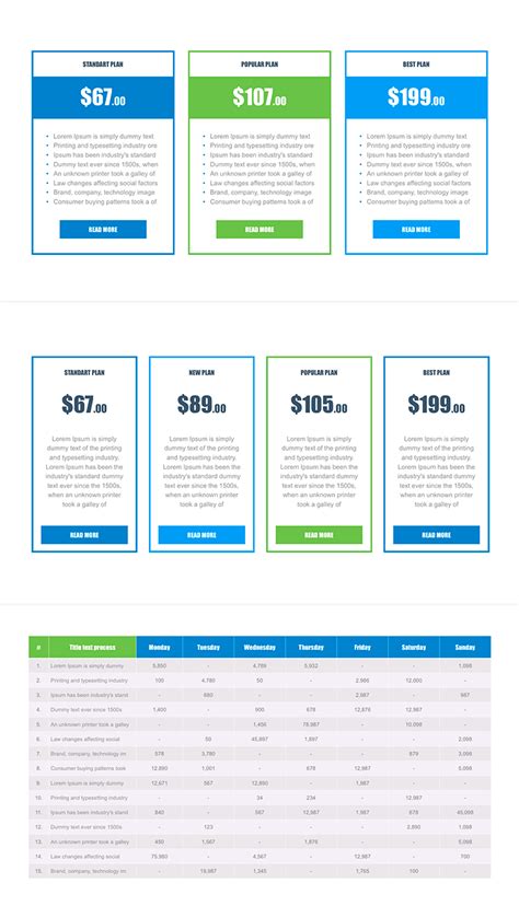 Powerpoint Template Free Table