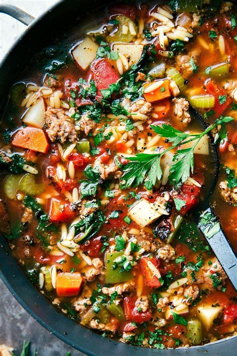 Italian Sausage Orzo Soup - Chelsea's Messy Apron