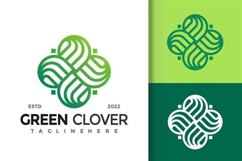 Green Clover Modern Logo Design Vector Template 7759673 Vector Art at Vecteezy