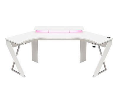 Ntense xtreme white led gaming corner desk with riser wireless charging big lots – Artofit