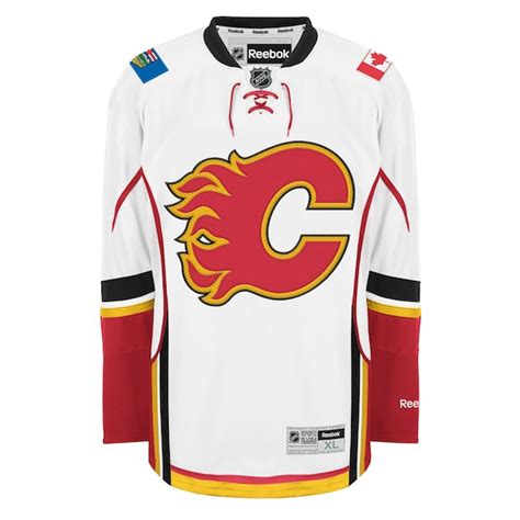 Calgary Flames Reebok Premier Away Jersey - White - Fanatics.com