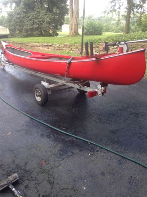 Red Canoe 16 Ft Fiberglass for sale from United States