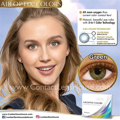 Air Optix Colors Green Colored Contacts Lens