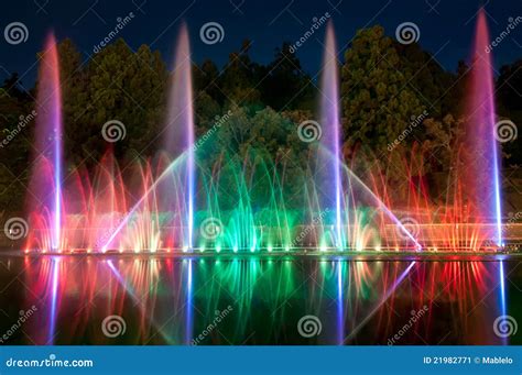 Magic fountain stock image. Image of dark, outside, eruption - 21982771