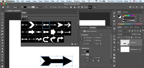 Solved: How to draw an arrow in photoshop version 21.0.2 - Adobe Community - 10835323