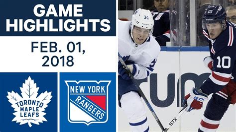 NHL Game Highlights | Maple Leafs vs. Rangers – Feb. 1, 2018 - YouTube