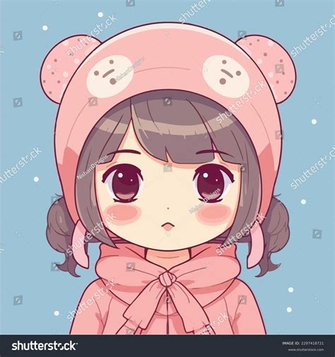 Cute Anime Kawaii Girl Cartoon Character Stock Vector (Royalty Free) 2297418721 | Shutterstock