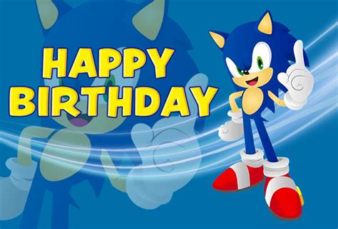 Cartoon Sonic Happy Birthday BackdropsBoy Blue Theme Birthday | Etsy