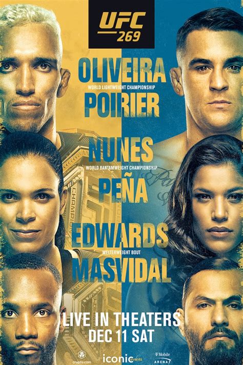 UFC 269 Oliveira vs. Poirier Movie Times | Showbiz Kingwood