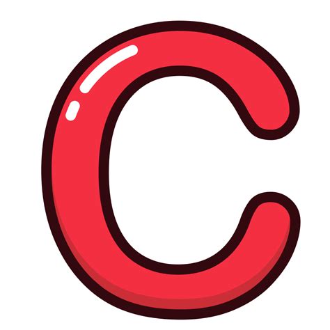 C, letter, red, alphabet, letters icon - Free download