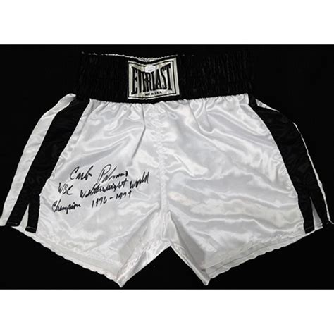 Carlos Palomino Signed Boxing Trunks JSA Authenticated