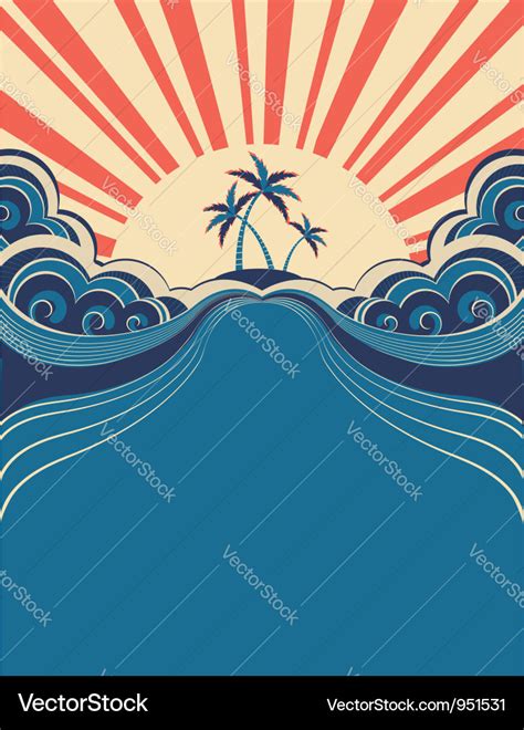 Tropical poster background Royalty Free Vector Image