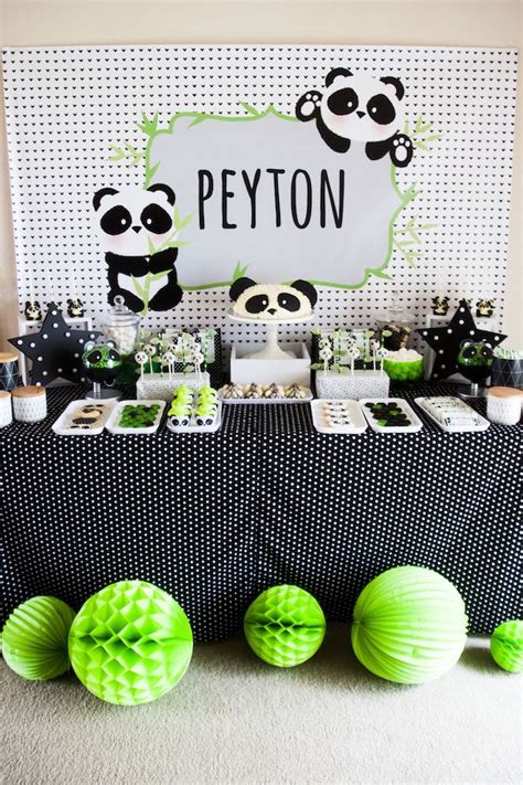 Kara's Party Ideas Panda Bear "Panda-monium" Birthday Party | Kara's Party Ideas