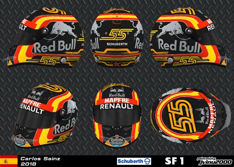 3D Racing Helmets — Carlos Sainz helmet 2018 DOWNLOAD