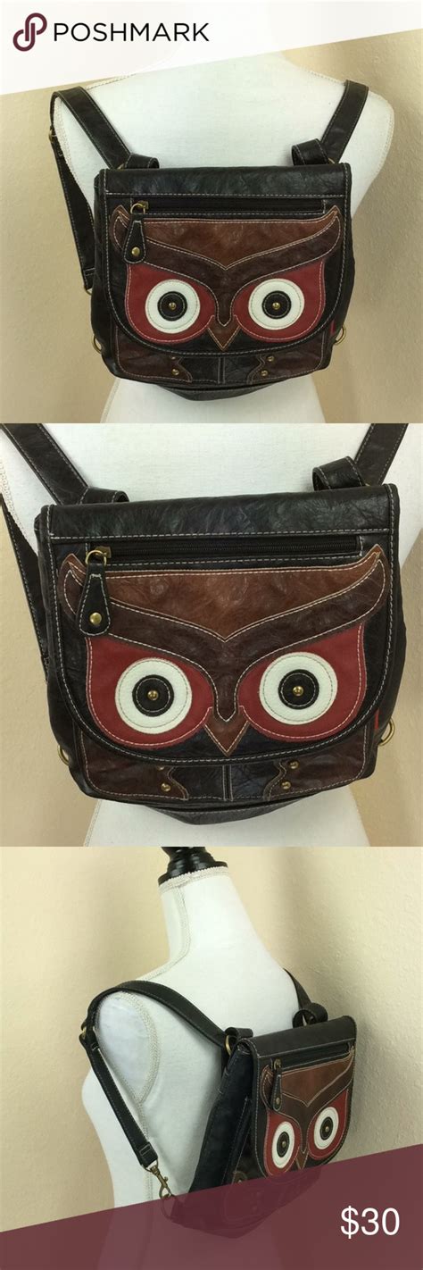 Unionbay Owl Backpack Crossbody Faux Leather Bag | Faux leather bag ...