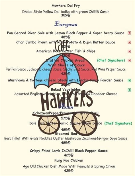 Menu of Cafe Hawkers, Connaught Place (CP), Central Delhi, Delhi NCR | EazyDiner