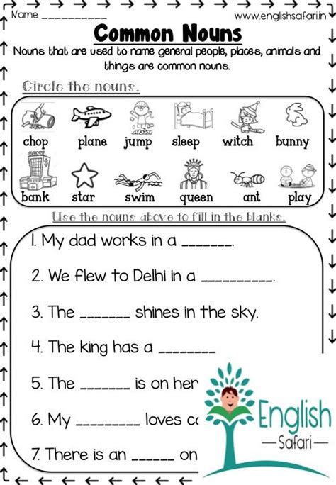 **FREE** Common Noun worksheet | Nouns worksheet, Common nouns, Common nouns worksheet