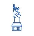 New york usa line icon sign Royalty Free Vector Image