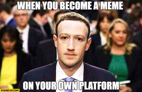 Mark Zuckerberg when you become a meme on your own platform | StareCat.com