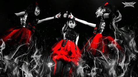 Black and red floral print dress, Babymetal, selective coloring, Su ...