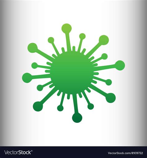 Virus sign green gradient icon Royalty Free Vector Image