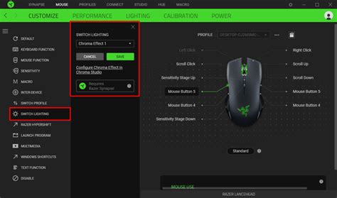 How to configure the chroma lighting on a Razer mouse