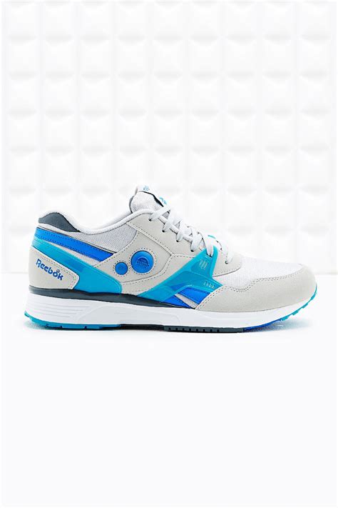 Reebok Pump Running Dual Trainers In Grey And Blue in Blue for Men (WHITE) | Lyst