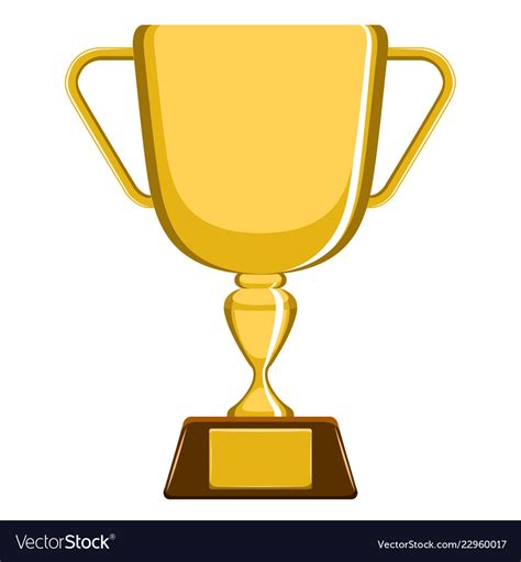 Isolated golden trophy Royalty Free Vector Image