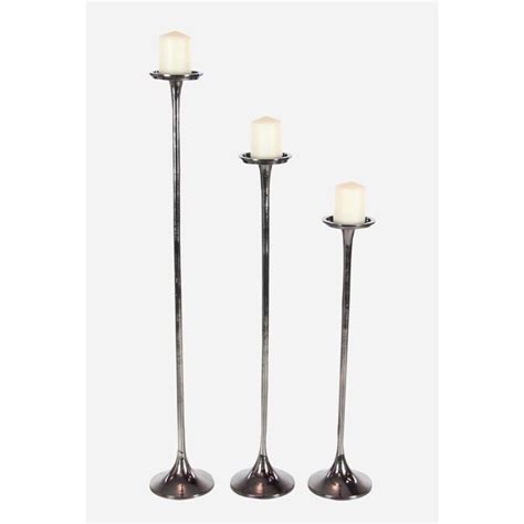 Grayson Lane Floor Standing Tall Candle Holders Large Candle Holders Set Of 3 6-in x 40-in 6-in ...