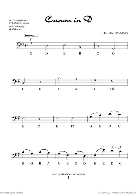 Beginner Cello Music Sheets Printables