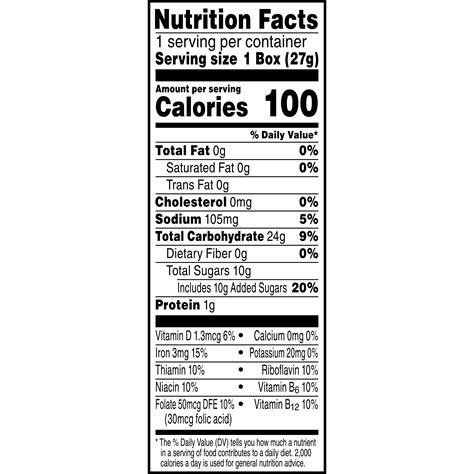 Corn Pops Cereal Nutrition Label - Nutrition Pics