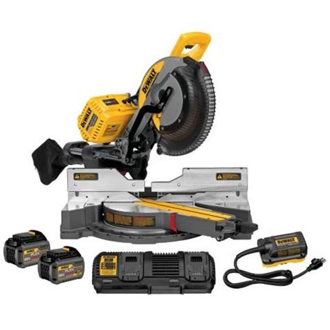 DeWalt DHS790AT2 Flexvolt Double Bevel Compound Sliding Miter Saw Kit ...