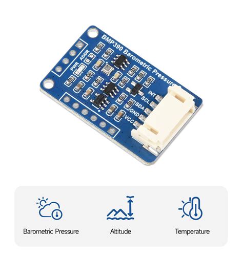 BMP390 High Precision Barometric Pressure Sensor, Barometric Pressure / Altitude / Temperature ...