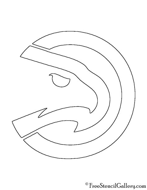 NBA Atlanta Hawks Logo Stencil | Free Stencil Gallery