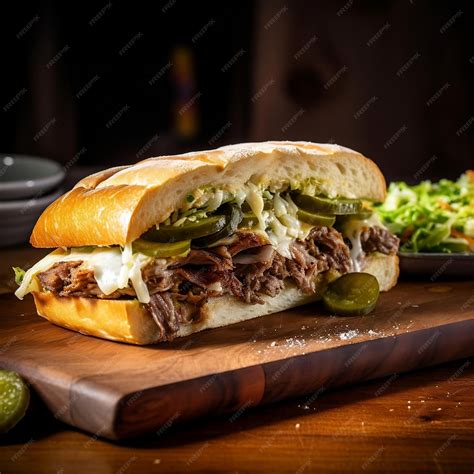 Premium Photo | Delicious Mexican Torta Sandwich with Carne Asada and Fresh Lettuce Generative AI